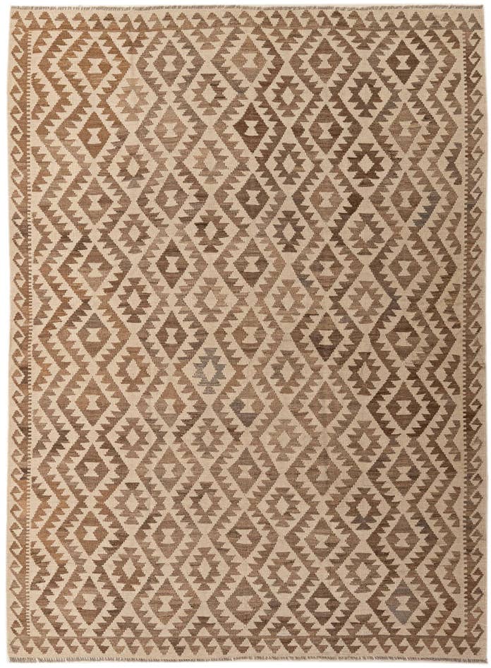 Detail image of 7' 1 x 9' 8 Hand Woven Kilim Maymana Wool Rug