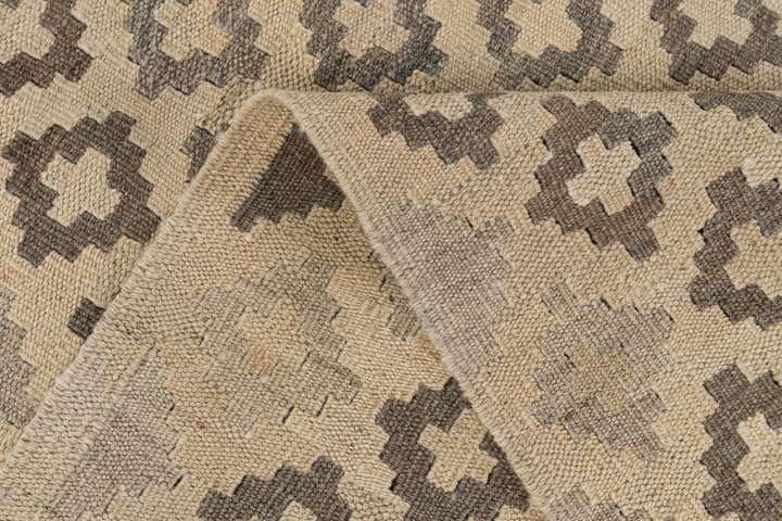 6' 9 x 9' 8 Hand Woven Kilim Maymana Wool Rug
