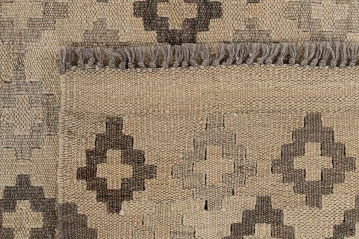 6' 9 x 9' 8 Hand Woven Kilim Maymana Wool Rug