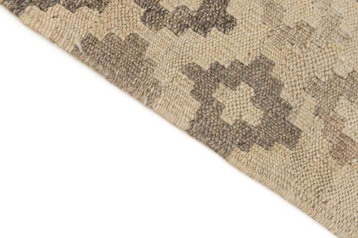 6' 9 x 9' 8 Hand Woven Kilim Maymana Wool Rug