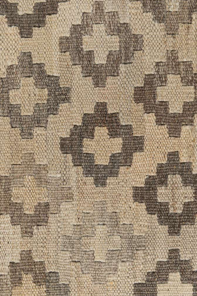 6' 9 x 9' 8 Hand Woven Kilim Maymana Wool Rug