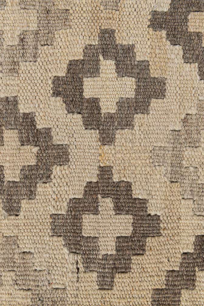 6' 9 x 9' 8 Hand Woven Kilim Maymana Wool Rug