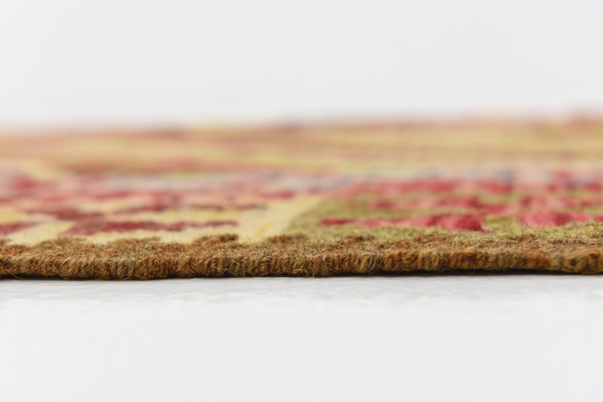 3' 10 x 6' 8 Hand Woven Kilim Maymana Wool Rug