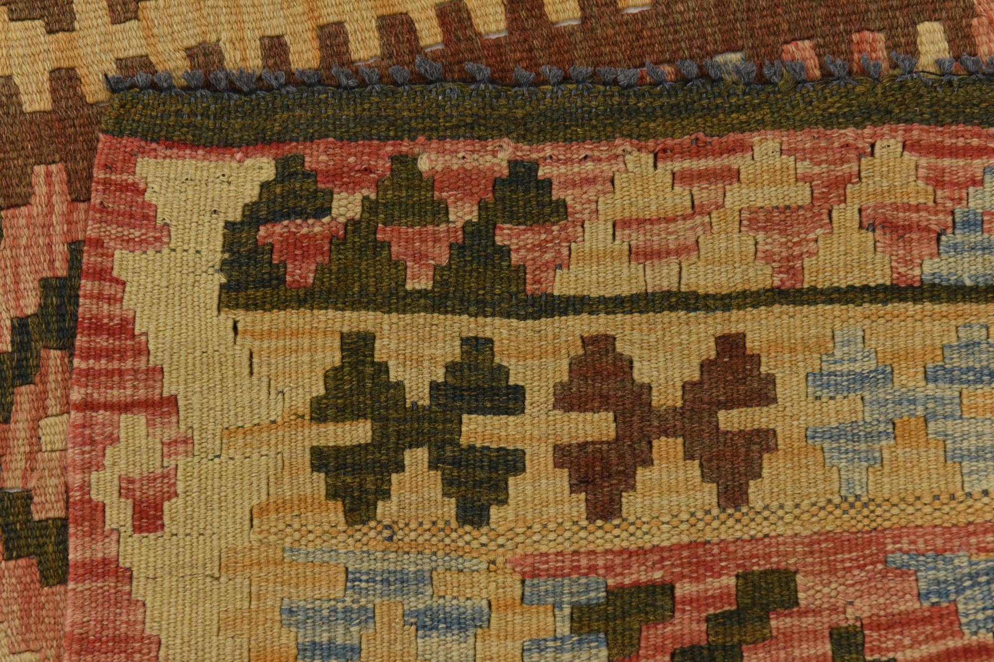 100cm x 190cm Tejido a mano Kilim Maymana Alfombra Lana