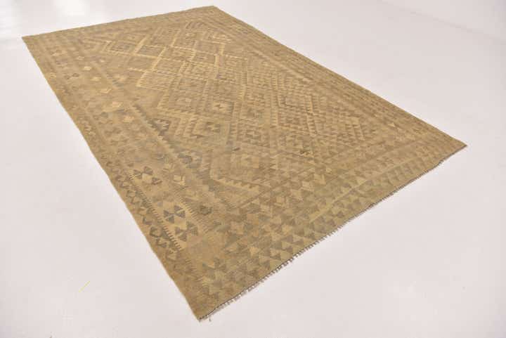 6' 5 x 10' Hand Woven Kilim Maymana Wool Rug
