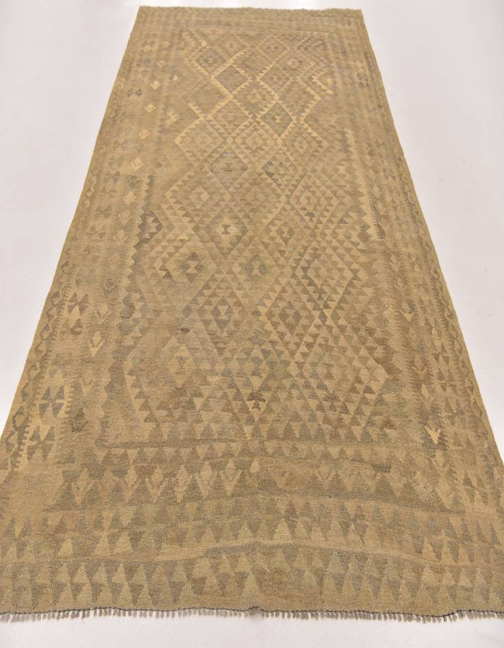 Detail image of 6' 5 x 10' Hand Woven Kilim Maymana Wool Rug