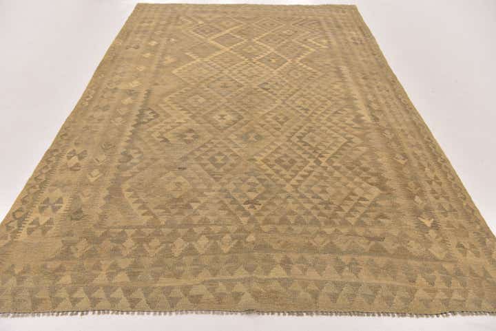 6' 5 x 10' Hand Woven Kilim Maymana Wool Rug