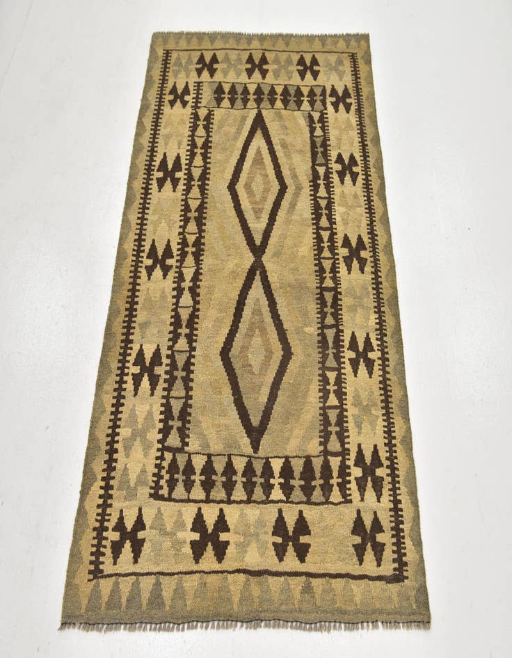 Detail image of 3' 6 x 5' 2  Hand Woven Kilim Maymana Wool Rug