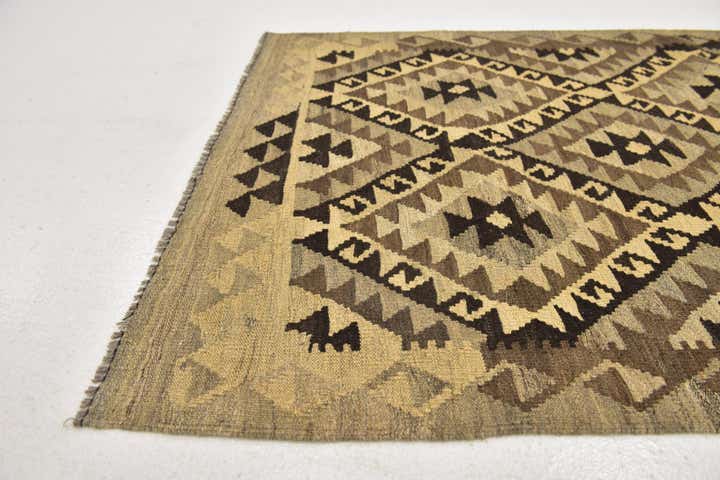 3' 2 x 5' Hand Woven Kilim Maymana Wool Rug