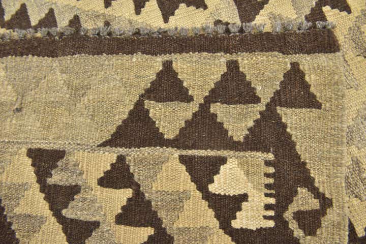 2' 10 x 4' Hand Woven Kilim Maymana Wool Rug