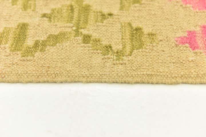 3' 2 x 4' 9 Hand Woven Kilim Maymana Wool Rug