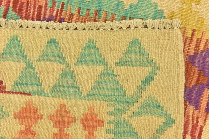 3' x 4' 9 Hand Woven Kilim Maymana Wool Rug