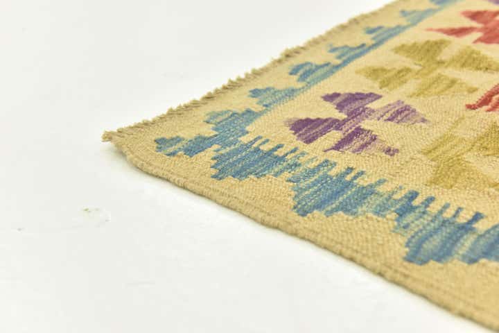 3' 5 x 5' 3 Hand Woven Kilim Maymana Wool Rug