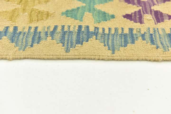 3' 5 x 5' 3 Hand Woven Kilim Maymana Wool Rug