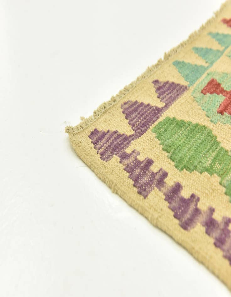 Detail image of 3' 7 x 5' 1  Hand Woven Kilim Maymana Wool Rug