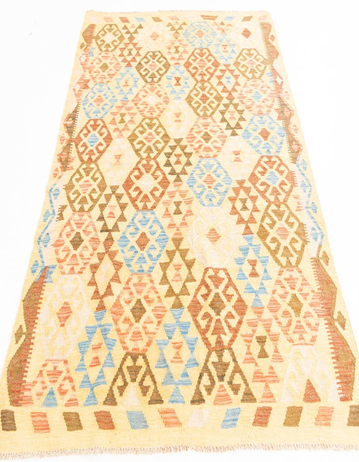 Detail image of 5' x 6' 6  Hand Woven Kilim Maymana Wool Rug