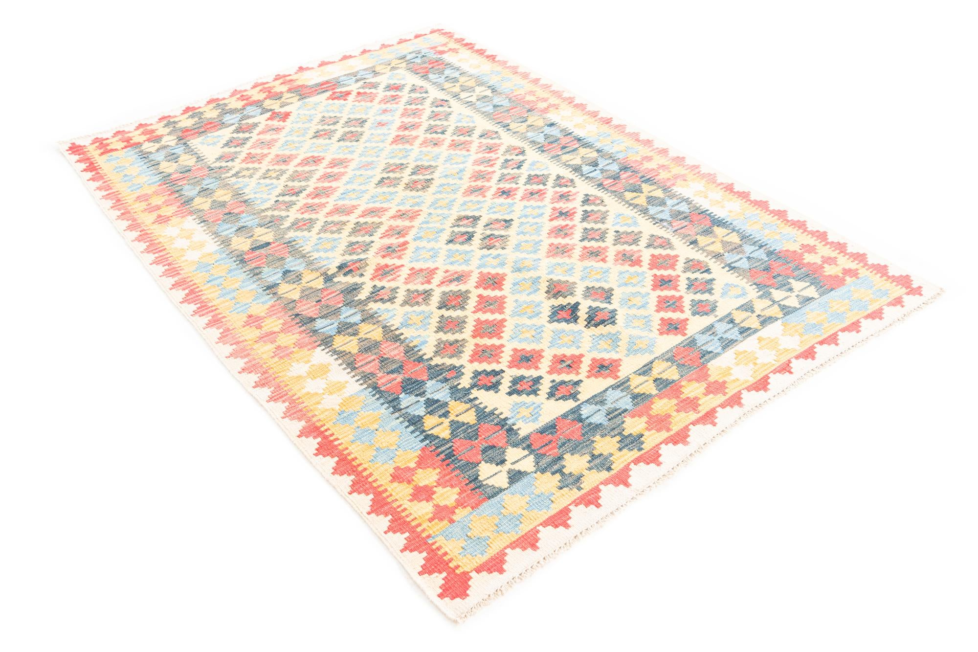 125cm x 175cm Tejido a mano Kilim Maymana Alfombra Lana