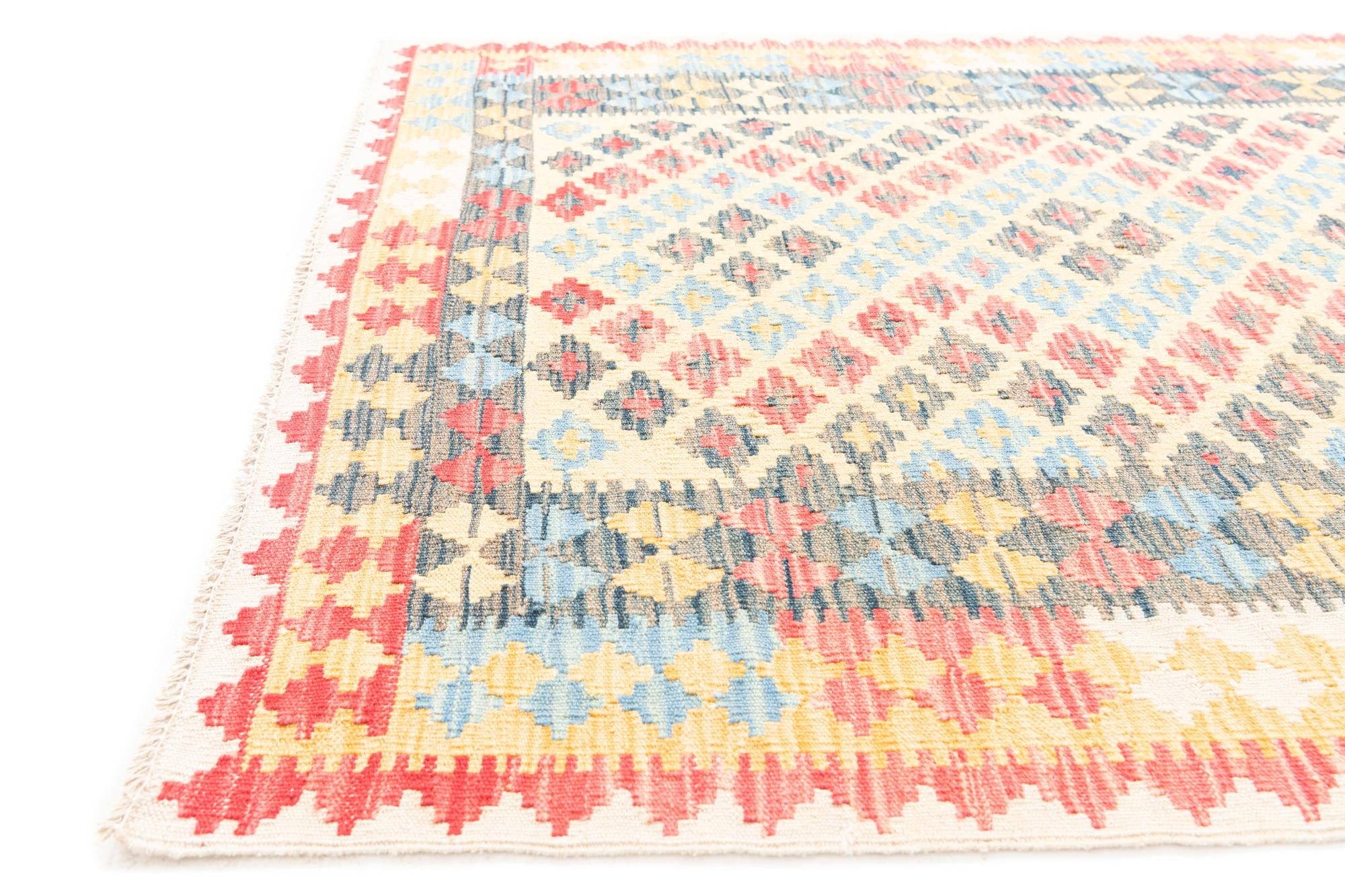125cm x 175cm Tejido a mano Kilim Maymana Alfombra Lana