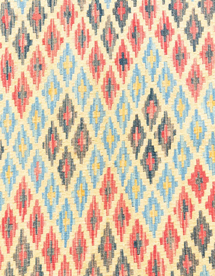 Detail image of 4' 2 x 5' 9  Hand Woven Kilim Maymana Wool Rug