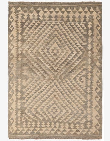 3' 6 x 5' Hand Woven Kilim Maymana Wool Rug