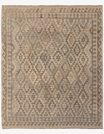 5' 9 x 7' Hand Woven Kilim Maymana Wool Rug