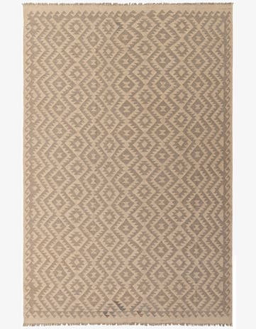 6' 3 x 9' 6 Hand Woven Kilim Maymana Wool Rug