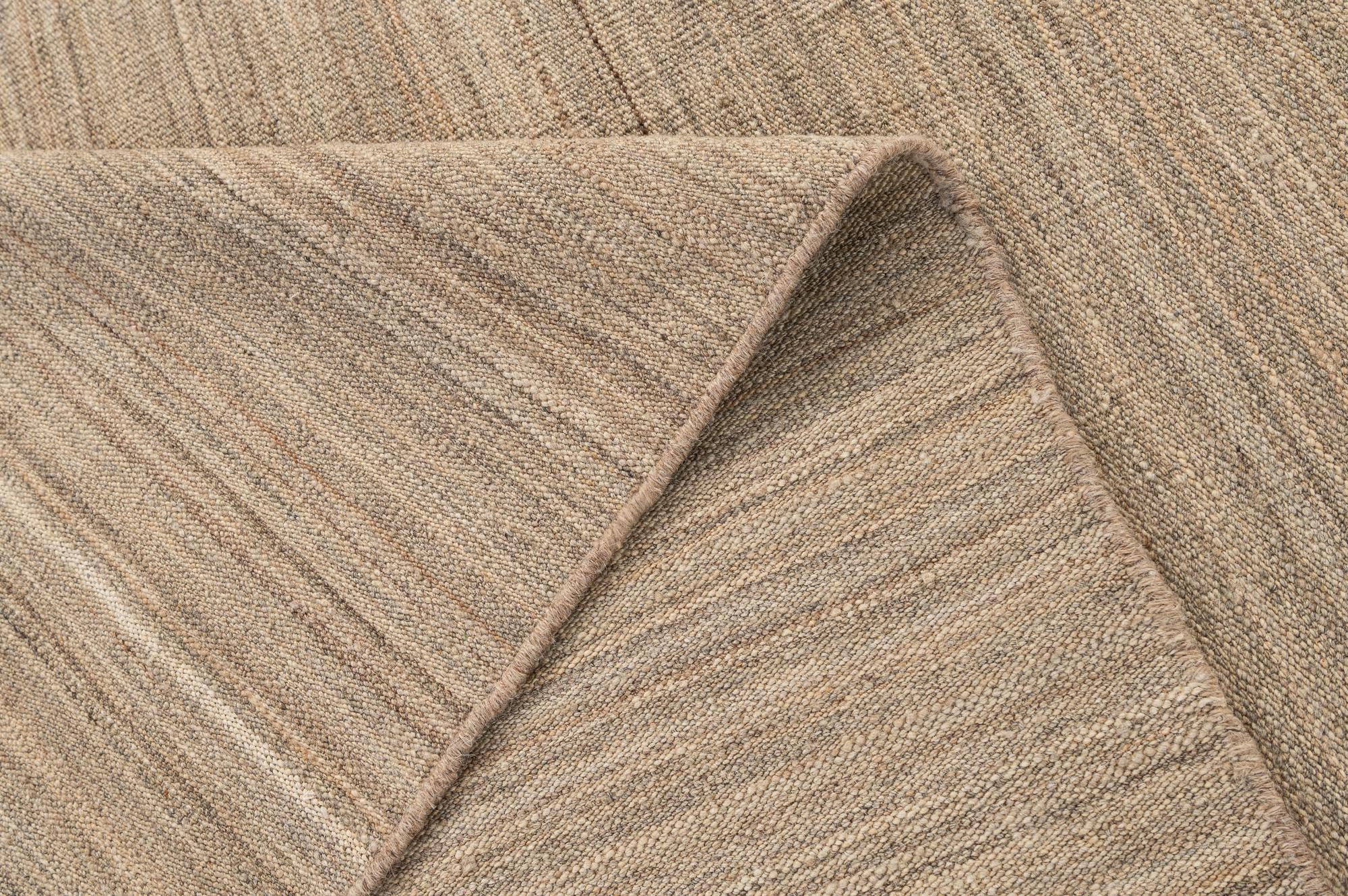 6' 8 x 9' 1 Hand Woven Kilim Modern Wool Rug