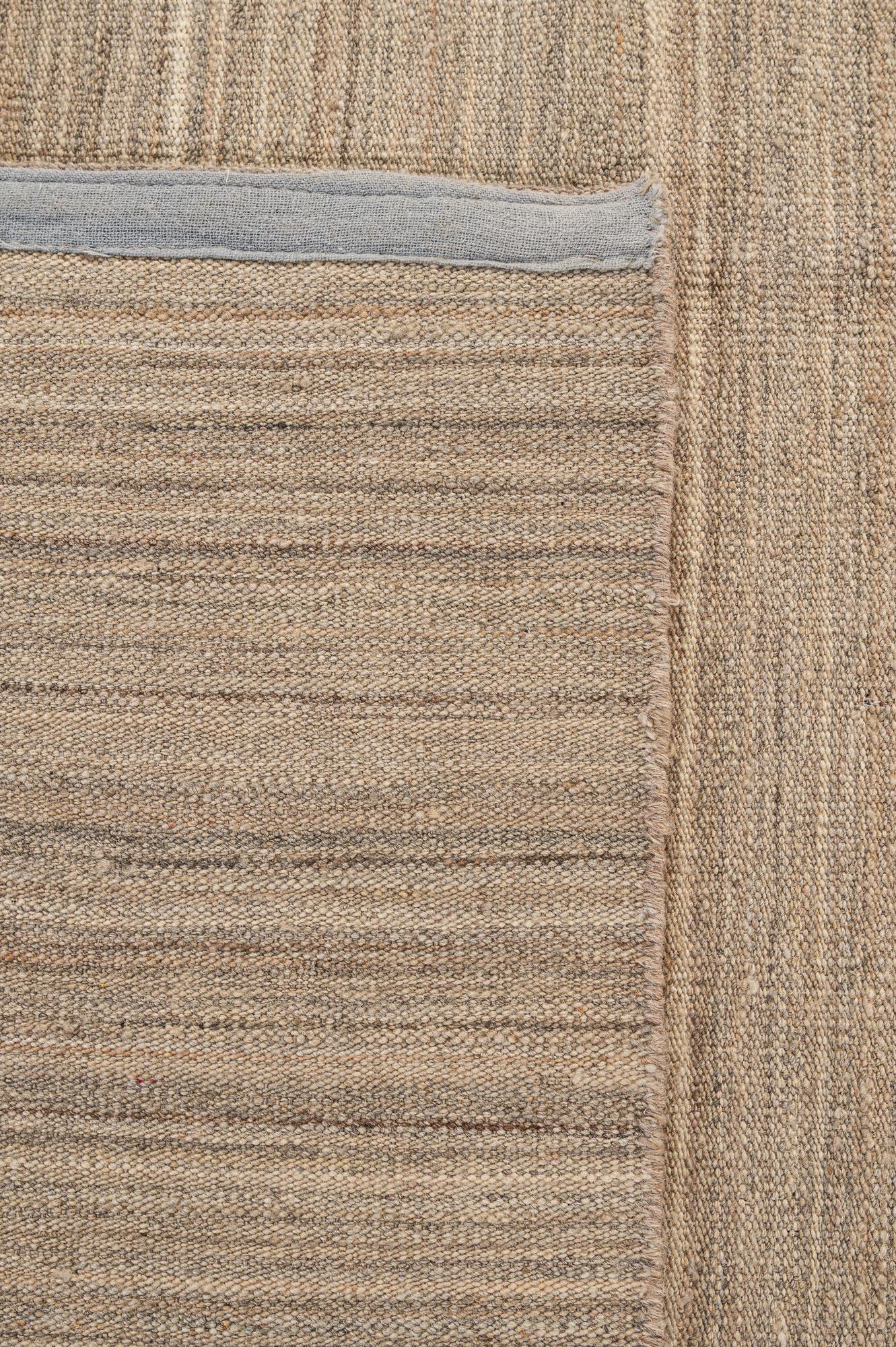 6' 8 x 9' 1 Hand Woven Kilim Modern Wool Rug