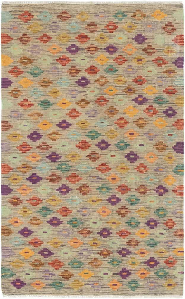 2' 10 x 4' 10 Hand Woven Kilim Modern Wool Rug