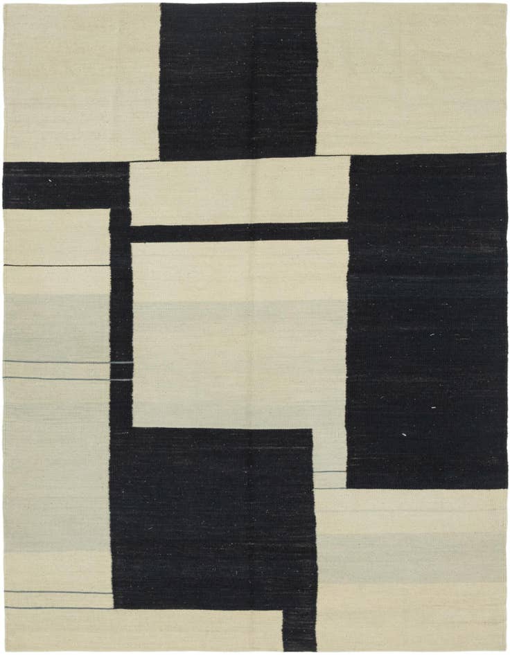 Detail image of 5' x 6' 6 Hand Woven Kilim Modern Wool Rug