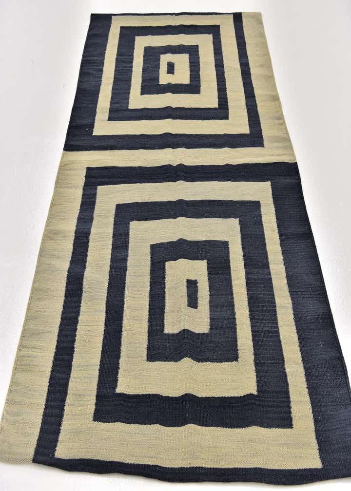 4' 2 x 5' 10 Hand Woven Kilim Modern Wool Rug