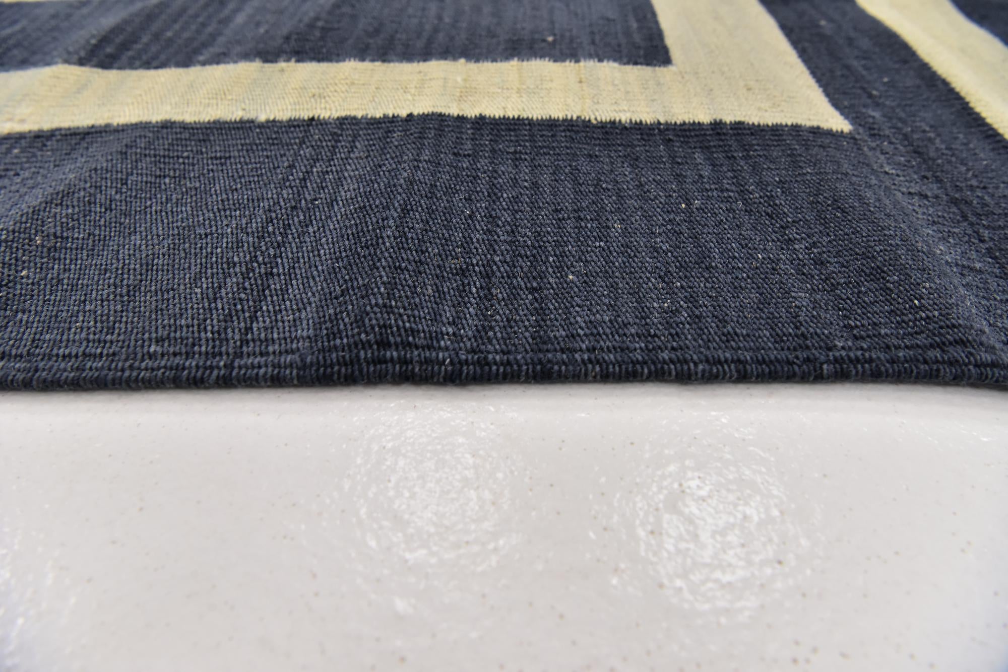 4' 2 x 5' 10 Hand Woven Kilim Modern Wool Rug