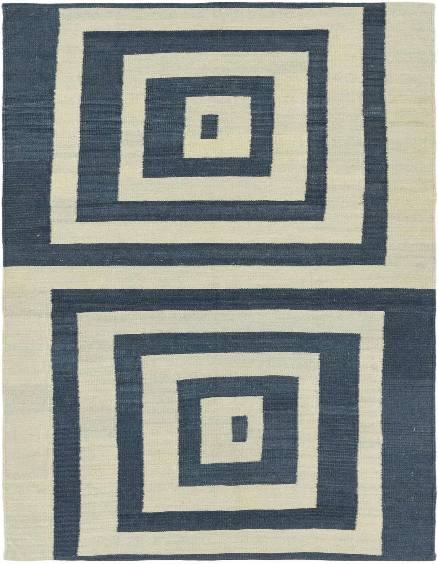 4' 2 x 5' 10 Hand Woven Kilim Modern Wool Rug