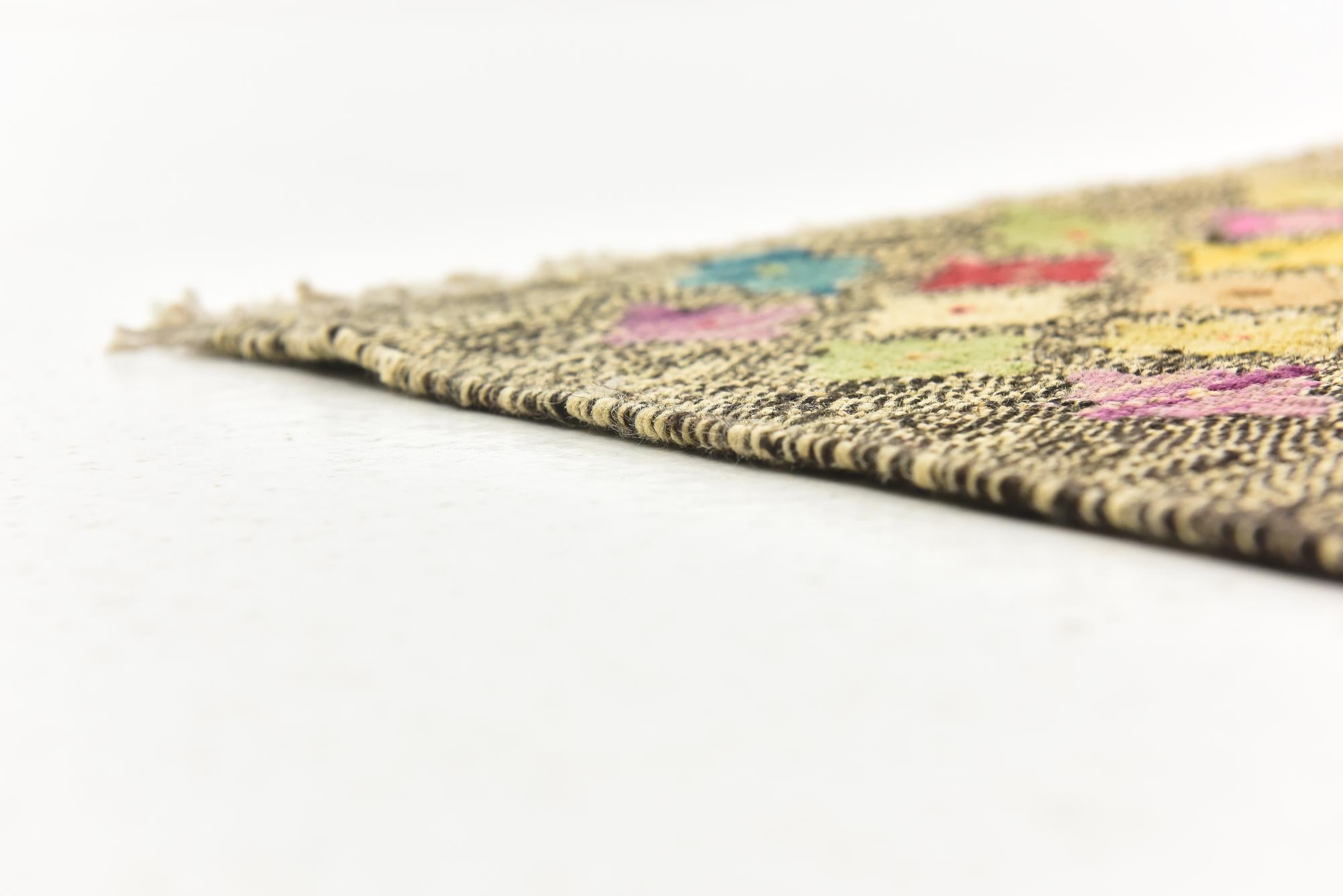 8' 9 x 9' 9 Hand Woven Kilim Modern Wool Rug