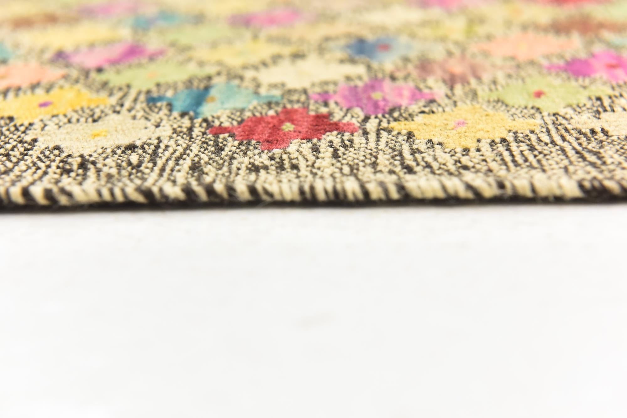 8' 9 x 9' 9 Hand Woven Kilim Modern Wool Rug