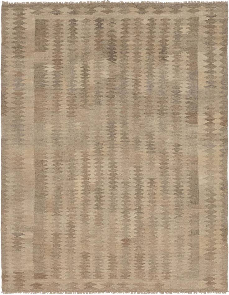 Detail image of 5' 7 x 8' 4 Hand Woven Kilim Modern Wool Rug