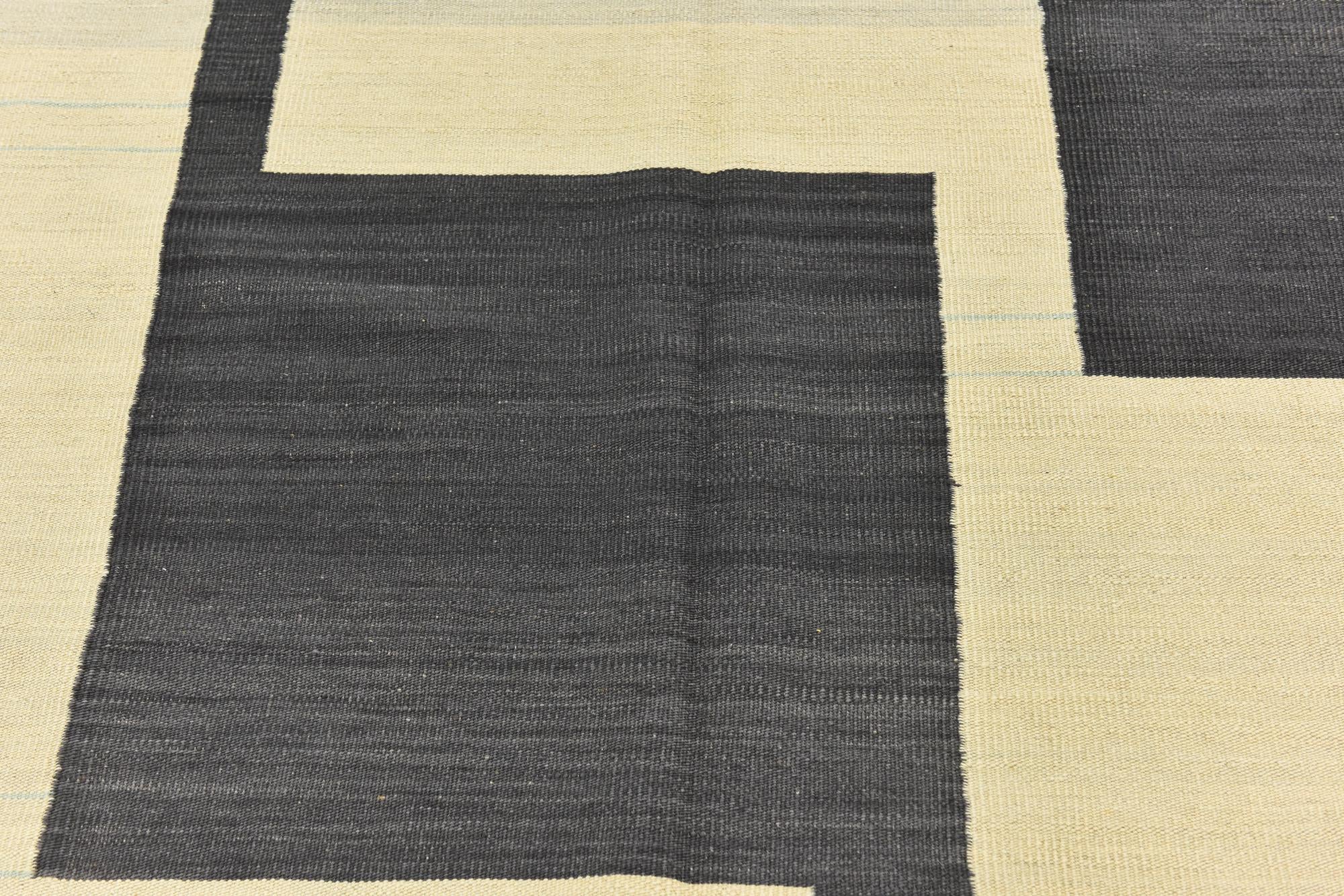 5' x 6' 4 Hand Woven Kilim Modern Wool Rug