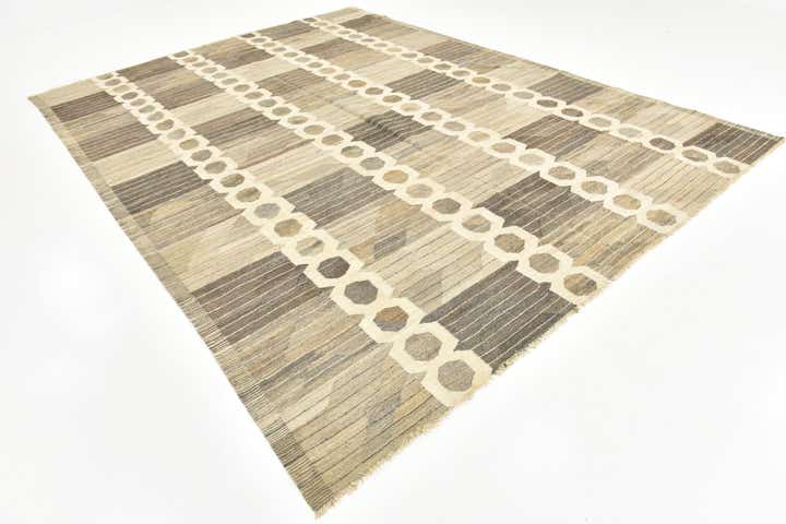 275cm x 375cm Hand Woven Kilim Modern Wool Rug