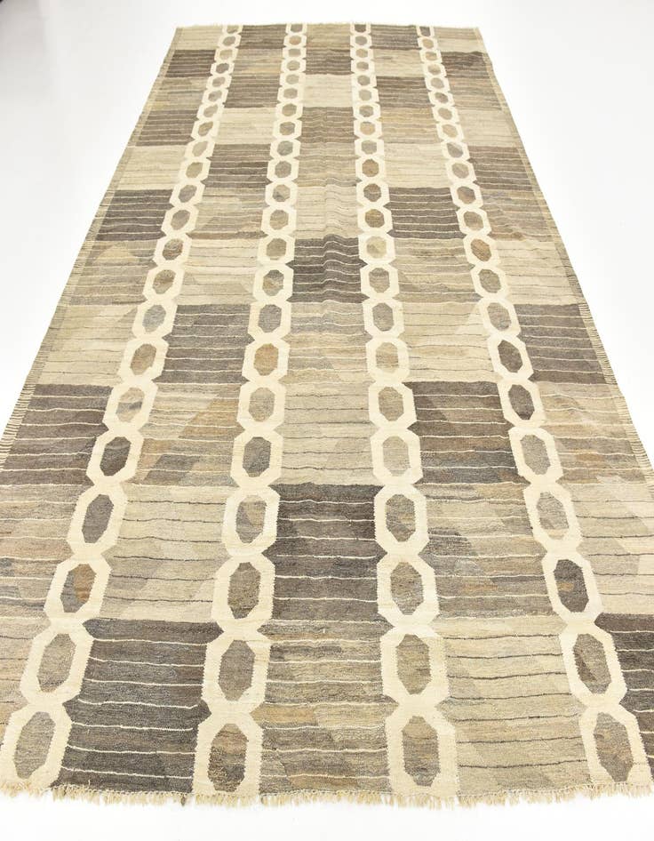 Detail image of 9' x 12' 3  Hand Woven Kilim Modern Wool Rug