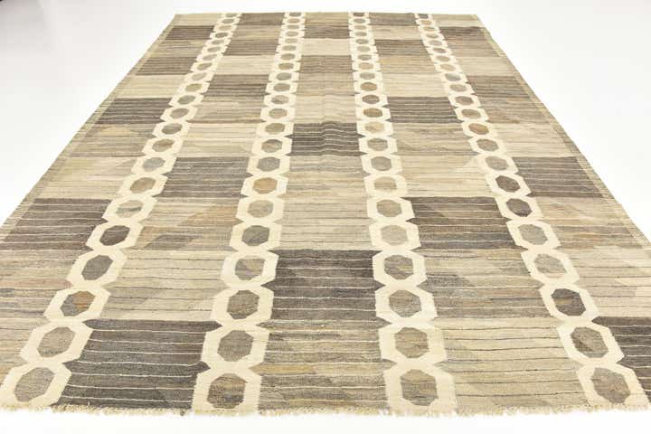 275cm x 375cm Hand Woven Kilim Modern Wool Rug