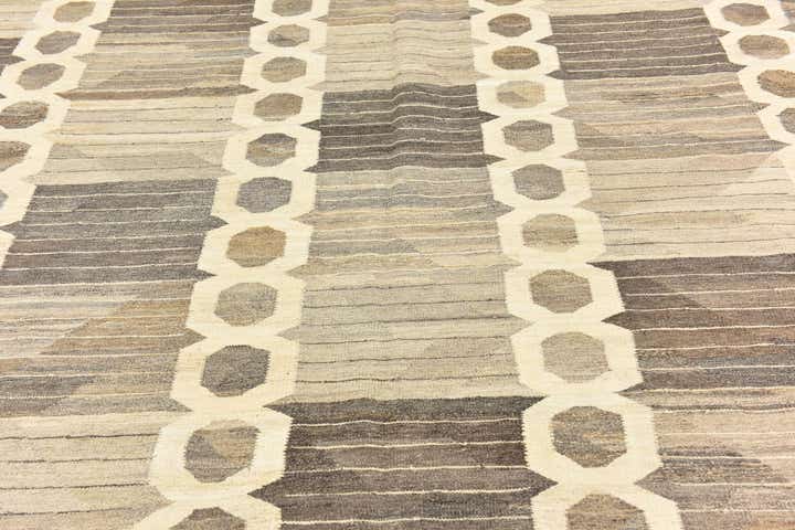 275cm x 375cm Hand Woven Kilim Modern Wool Rug