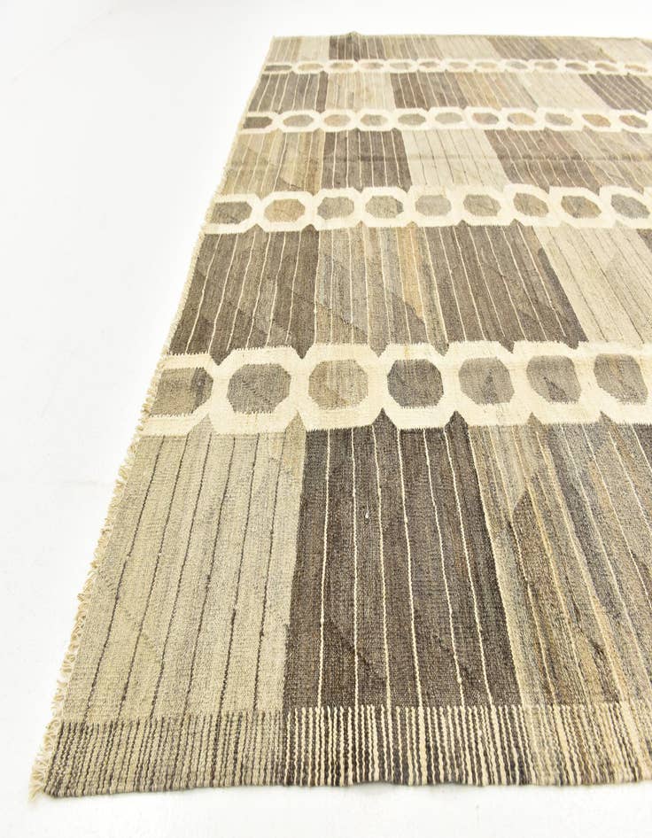 Detail image of 9' x 12' 3  Hand Woven Kilim Modern Wool Rug