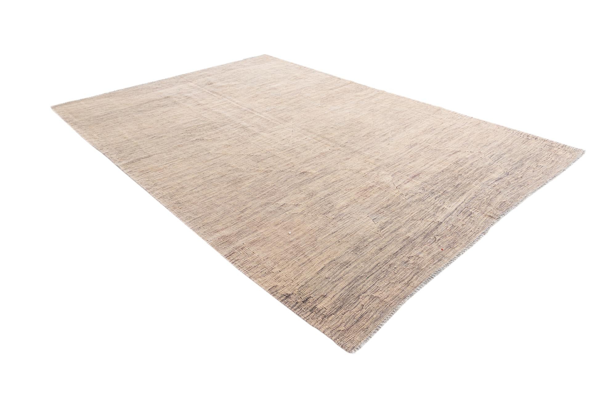 5' 10 x 8' 2 Hand Woven Kilim Modern Wool Rug
