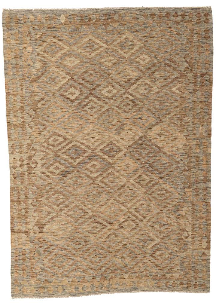 5' 7 x 7' 9 Hand Woven Kilim Modern Wool Rug