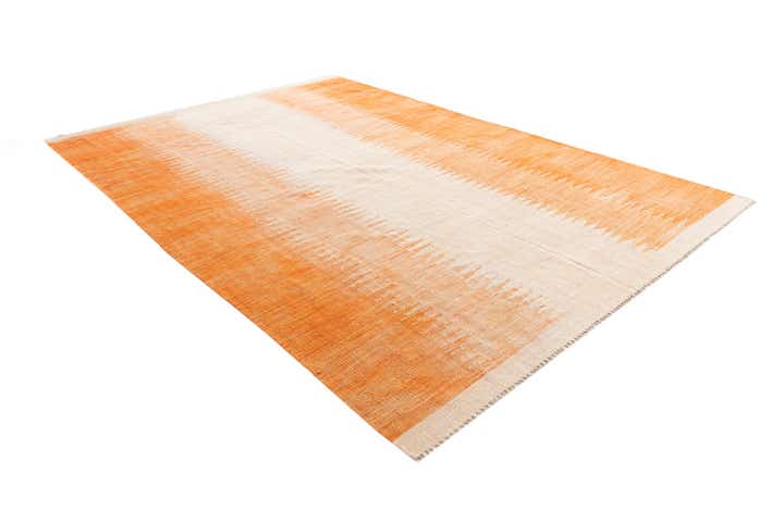 6' 5 x 9' 9 Hand Woven Kilim Modern Wool Rug