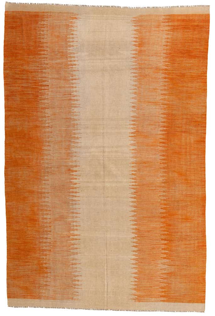 6' 5 x 9' 9 Hand Woven Kilim Modern Wool Rug