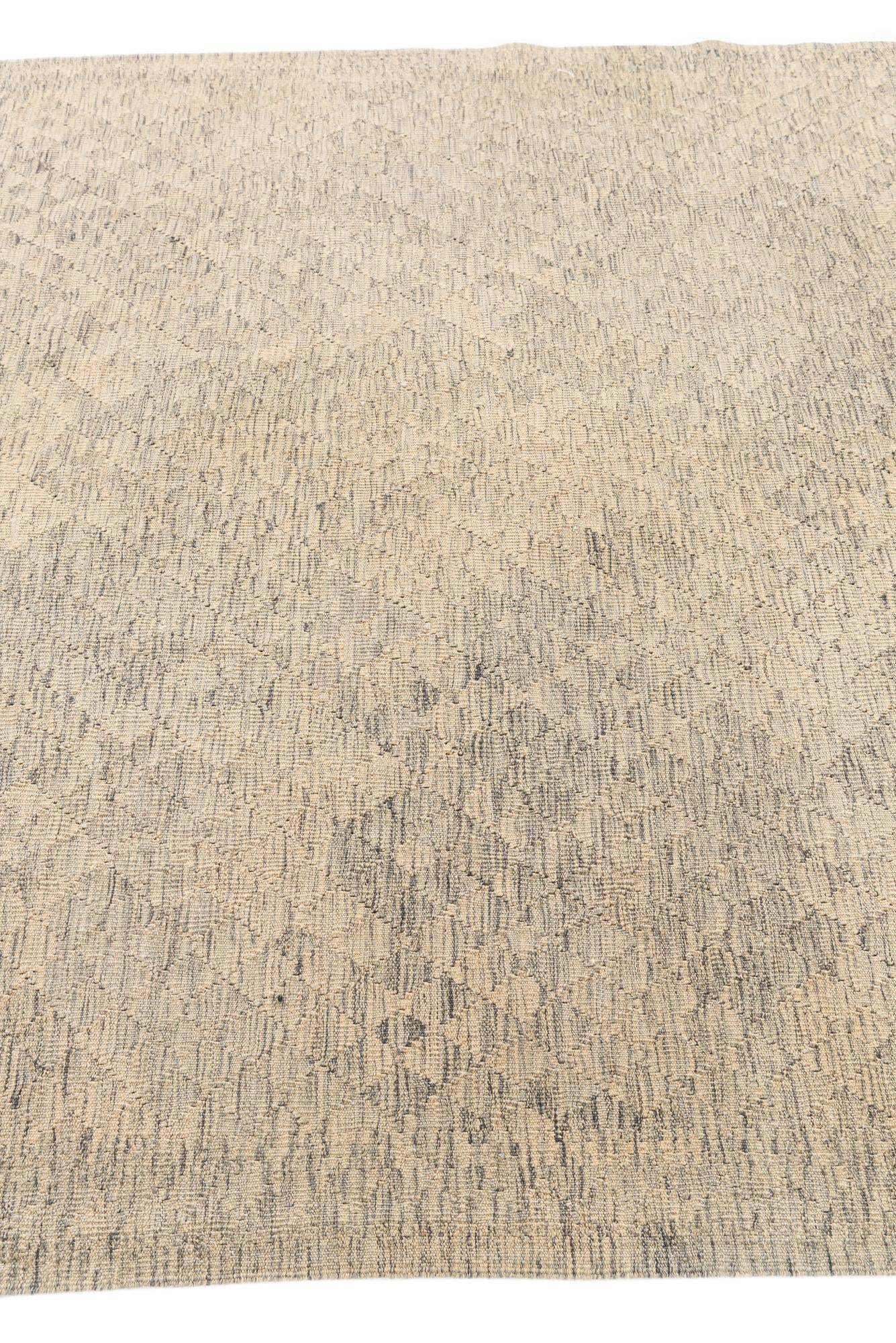 6' 6 x 9' 7 Hand Woven Kilim Modern Wool Rug