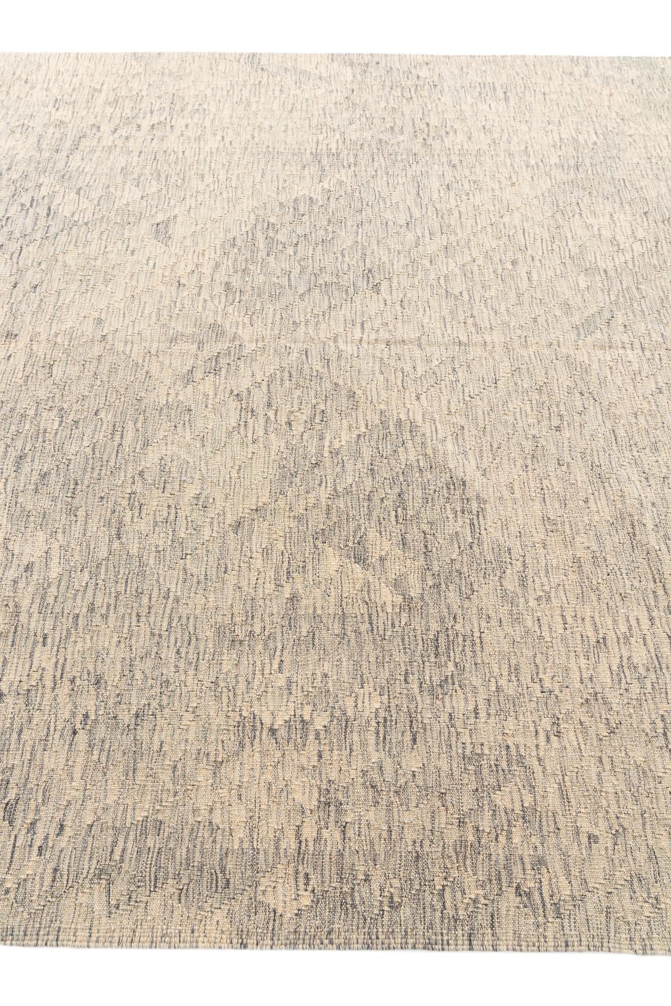 6' 5 x 9' 10 Hand Woven Kilim Modern Wool Rug