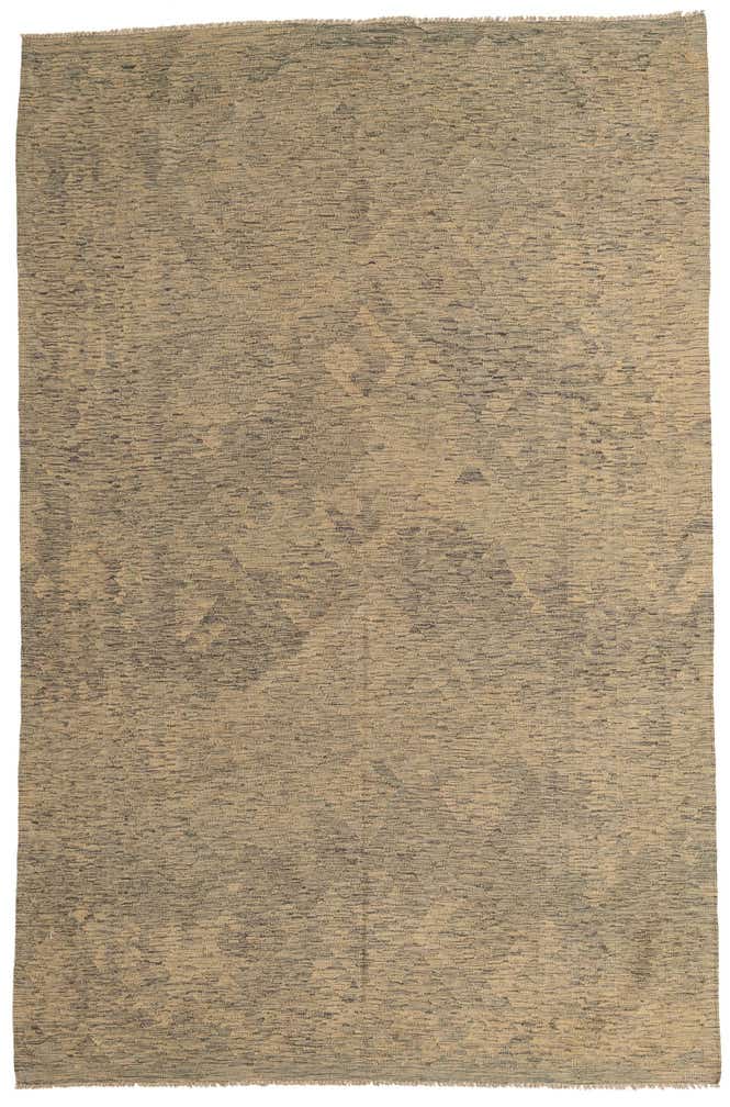6' 5 x 9' 10 Hand Woven Kilim Modern Wool Rug