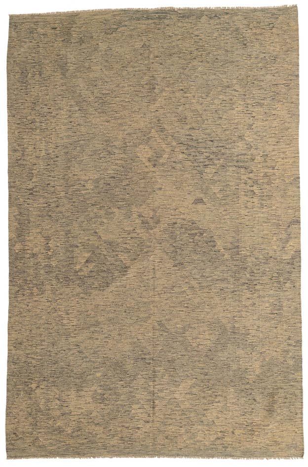 Detail image of 6' 5 x 9' 10 Hand Woven Kilim Modern Wool Rug